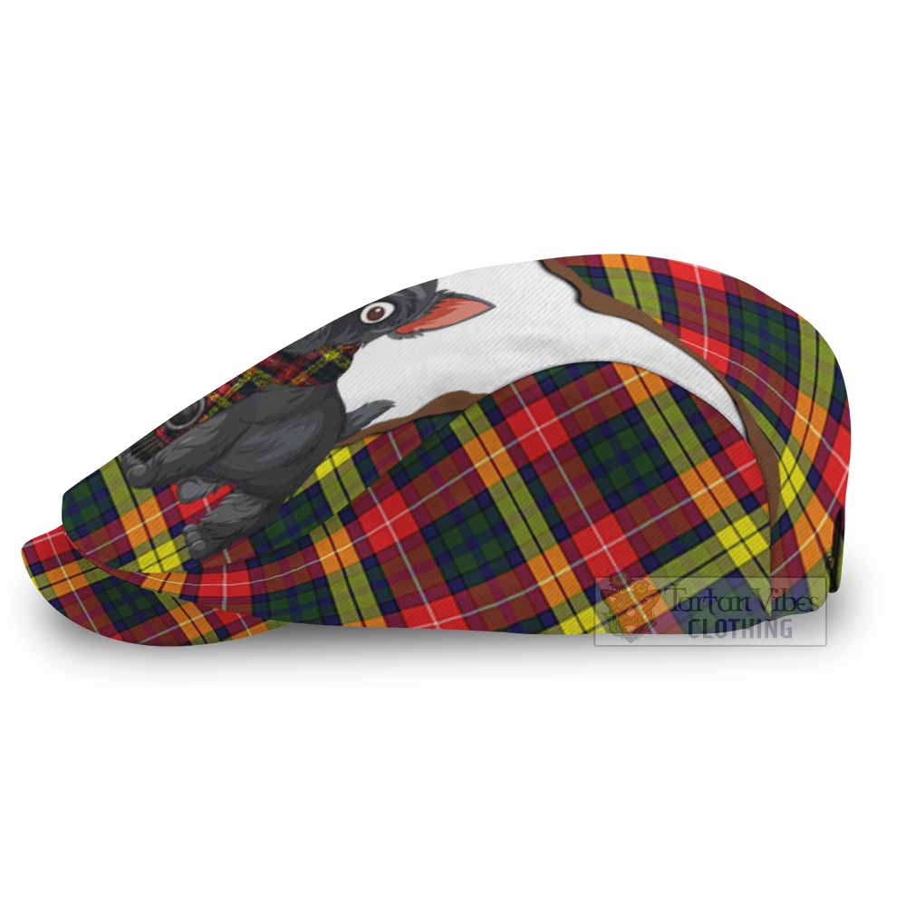 Dewar Scottish Terrier Tartan Flat Cap, Jeff Cap Thistle Heritage Art - Tartan Vibes Clothing