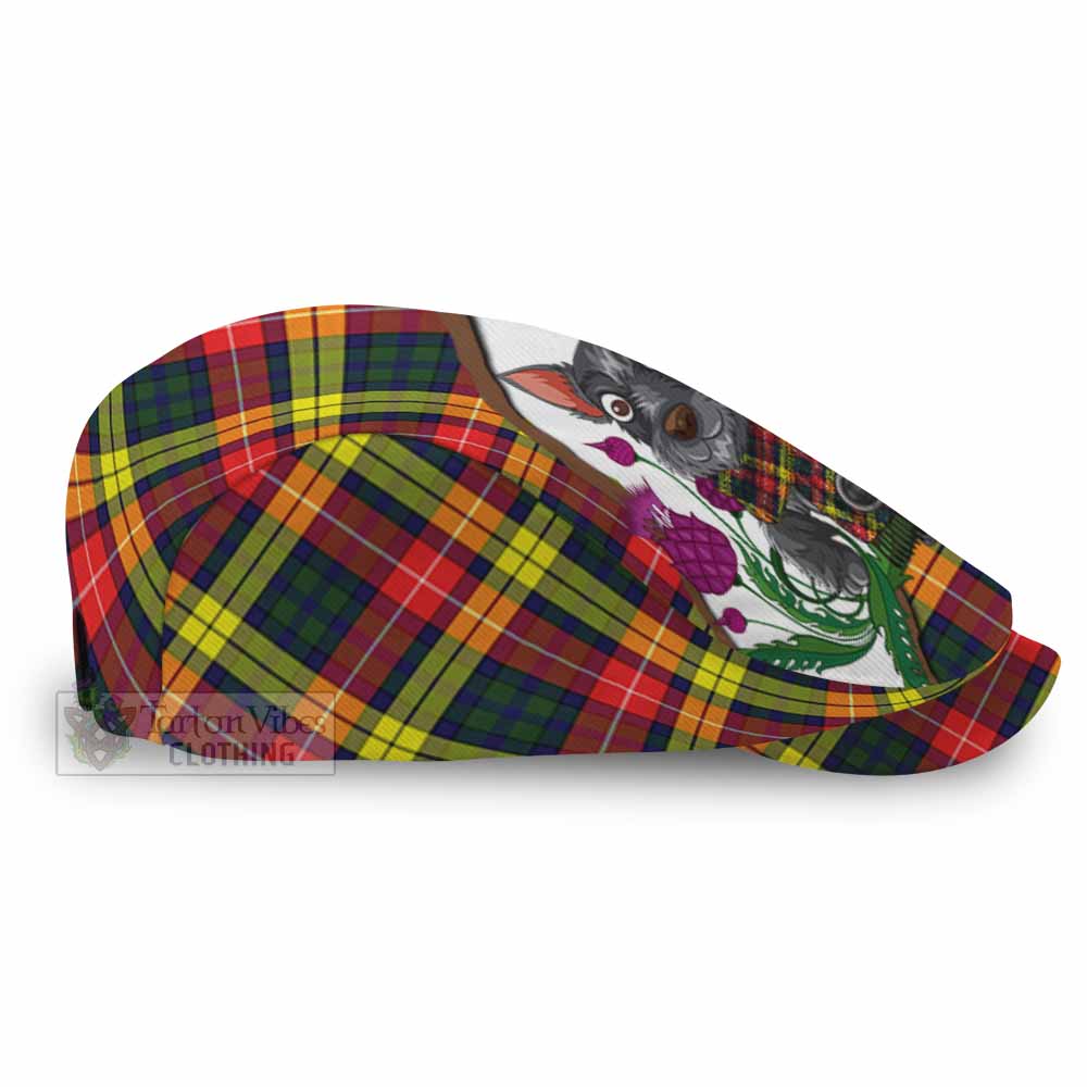 Dewar Scottish Terrier Tartan Flat Cap, Jeff Cap Thistle Heritage Art - Tartan Vibes Clothing