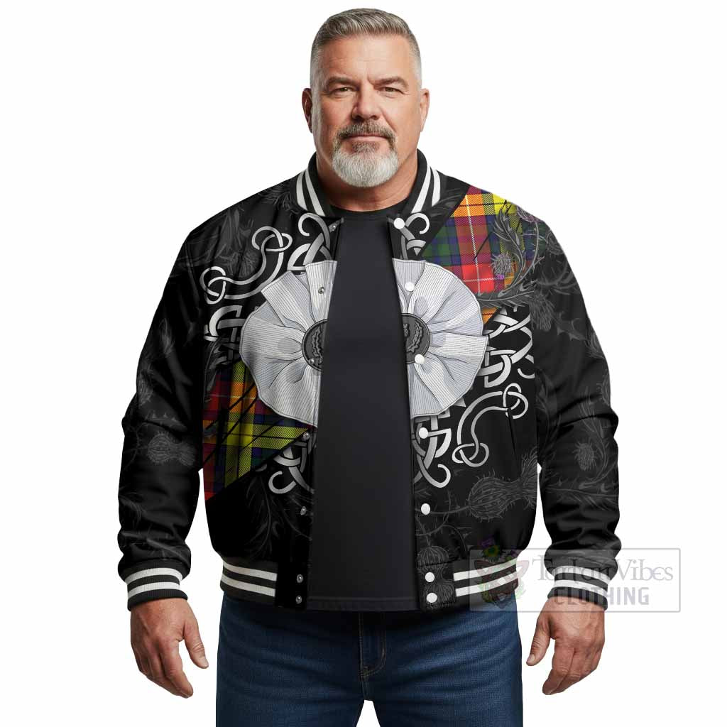 Dewar Tartan Baseball Jacket Jacobite White Rose - Tartan Vibes Clothing