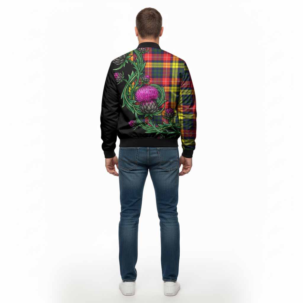 Dewar Tartan Bomber Jacket Resilient Scottish Thistle - Tartan Vibes Clothing