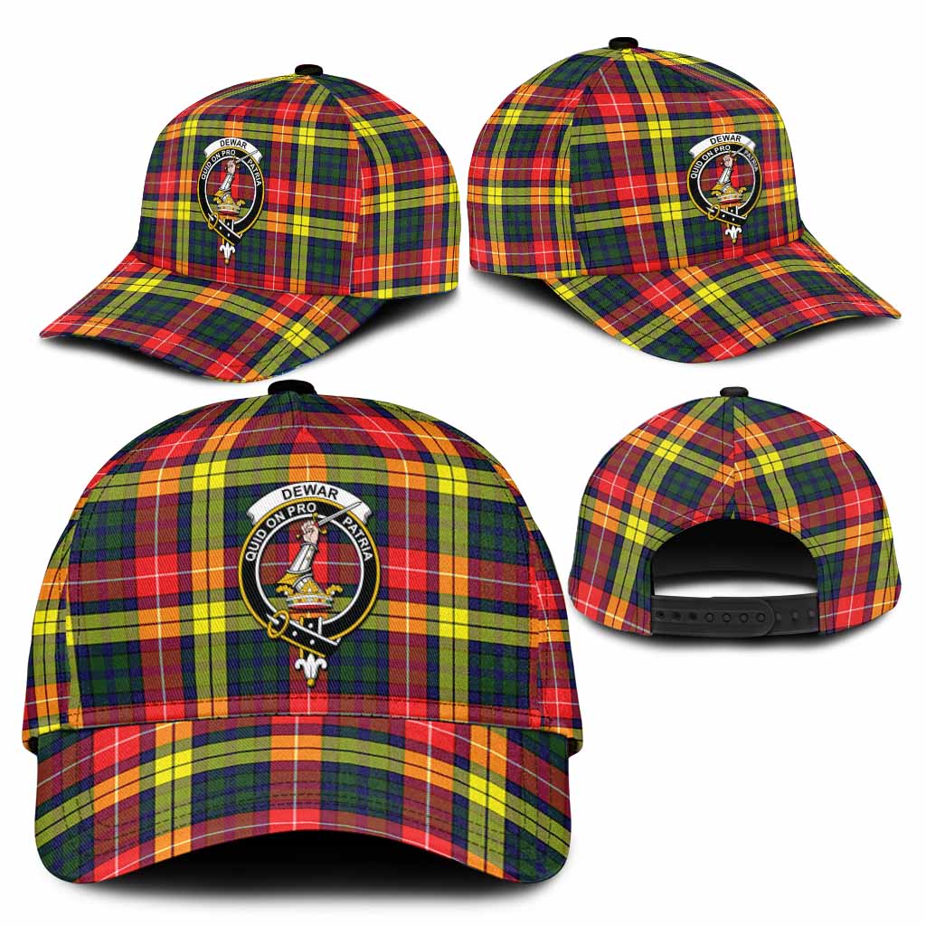 Dewar Tartan Classic Cap with Family Crest