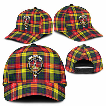 Dewar Tartan Classic Cap with Family Crest