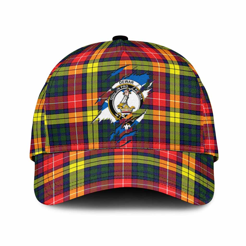 Dewar Tartan Classic Cap with Family Crest In Me Style