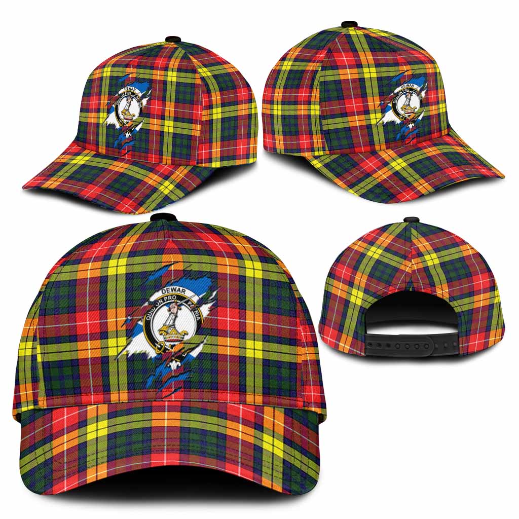 Dewar Tartan Classic Cap with Family Crest In Me Style