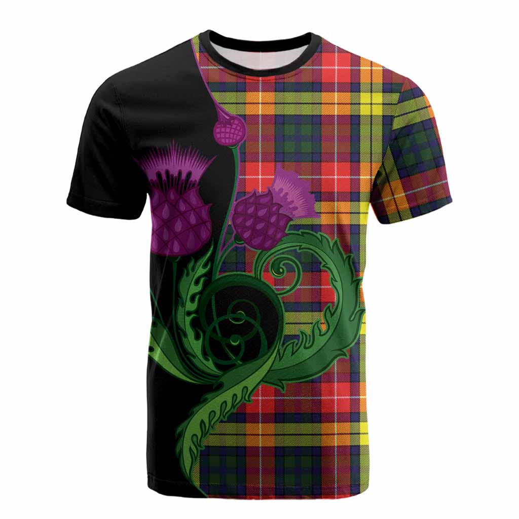 Dewar Tartan Cotton T-shirt Traditional Scottish Thistle