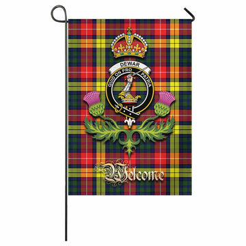 Dewar Tartan Family Crest Garden Flag Royal Thistle Welcome Style - Tartan Vibes Clothing