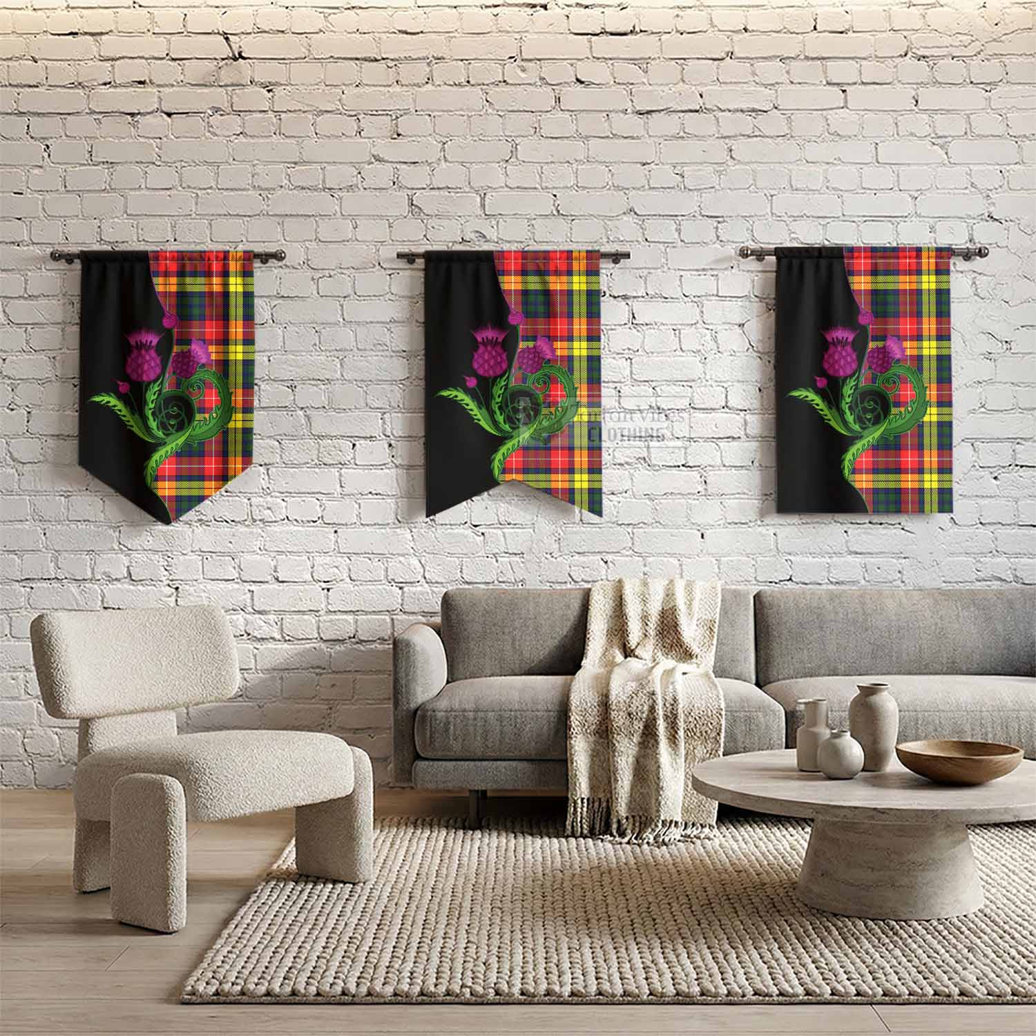 Dewar Tartan Gonfalon Traditional Scottish Thistle - Tartan Vibes Clothing