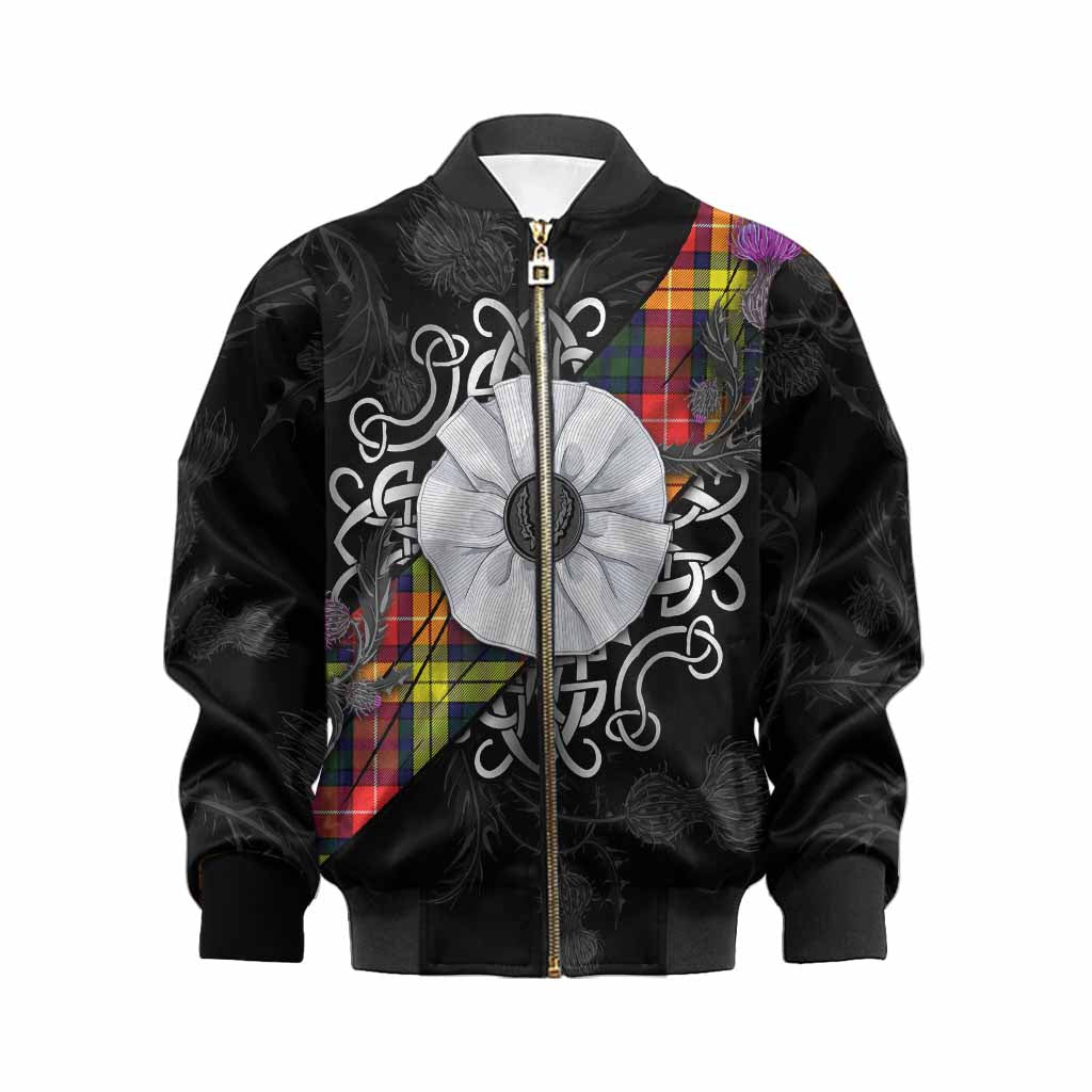 Dewar Tartan Kid Bomber Jacket Jacobite White Rose Kid XS - Tartan Vibes Clothing