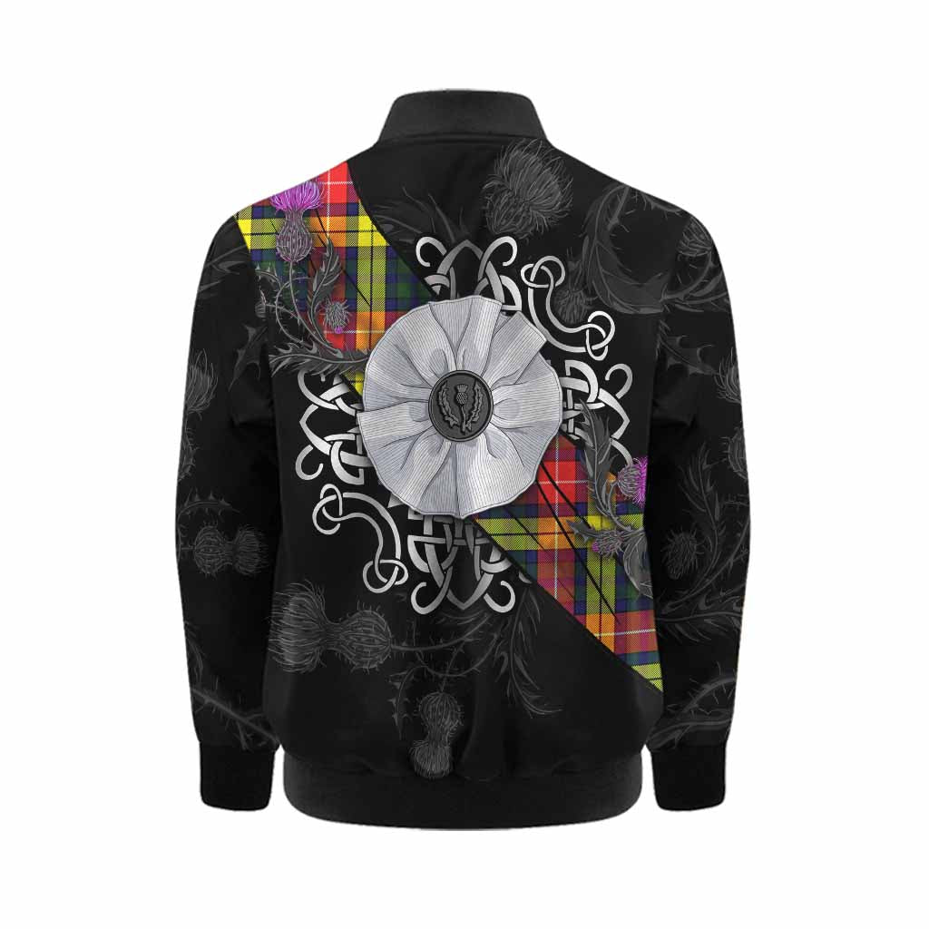 Dewar Tartan Kid Bomber Jacket Jacobite White Rose Kid - Tartan Vibes Clothing