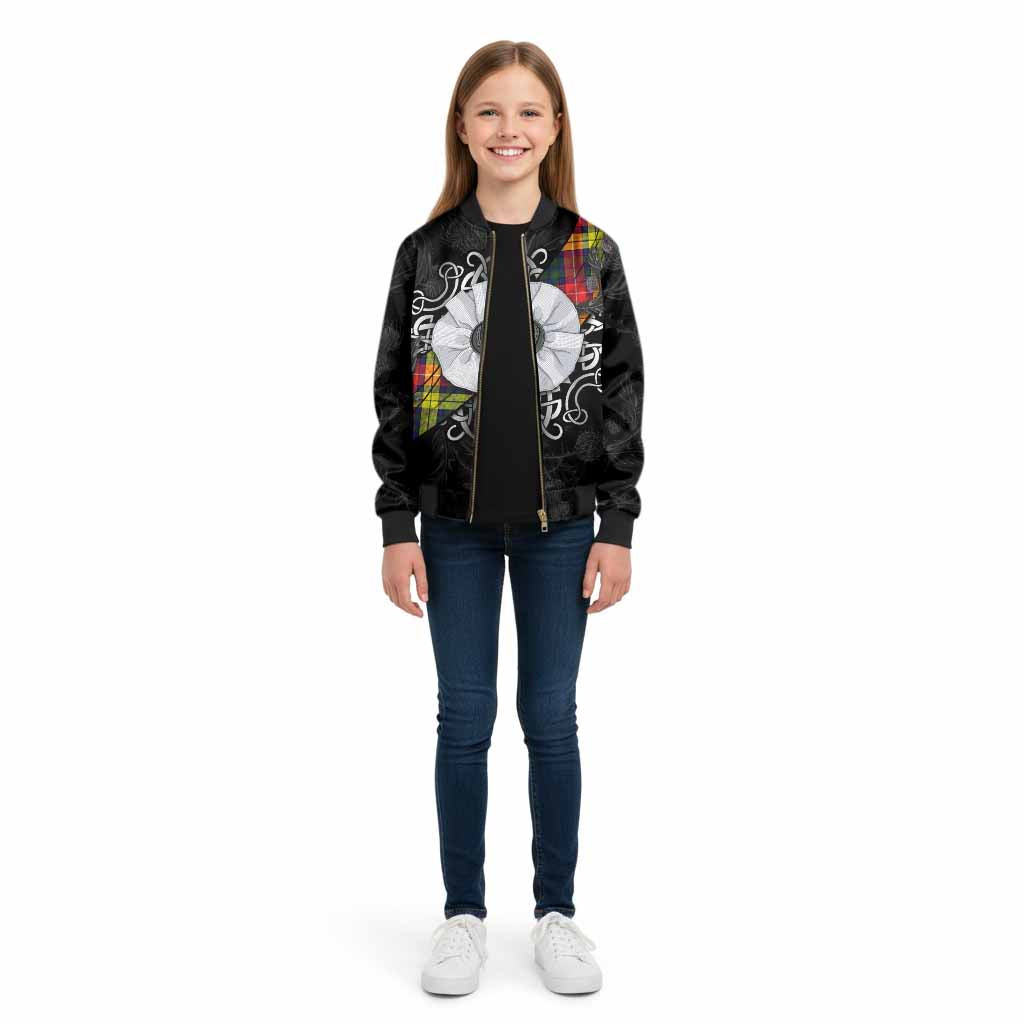 Dewar Tartan Kid Bomber Jacket Jacobite White Rose - Tartan Vibes Clothing