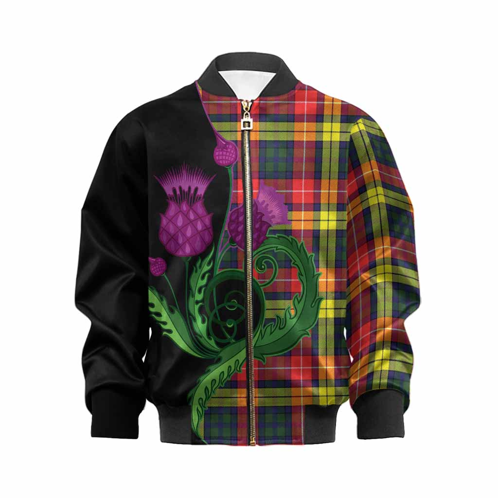Dewar Tartan Kid Bomber Jacket Traditional Scottish Thistle Kid XS - Tartan Vibes Clothing