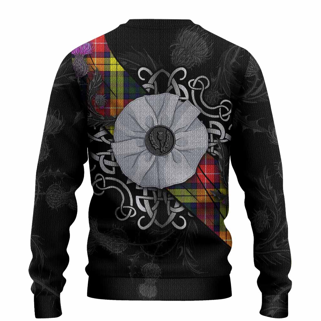 Dewar Tartan Knitted Sweater Jacobite White Rose - Tartan Vibes Clothing