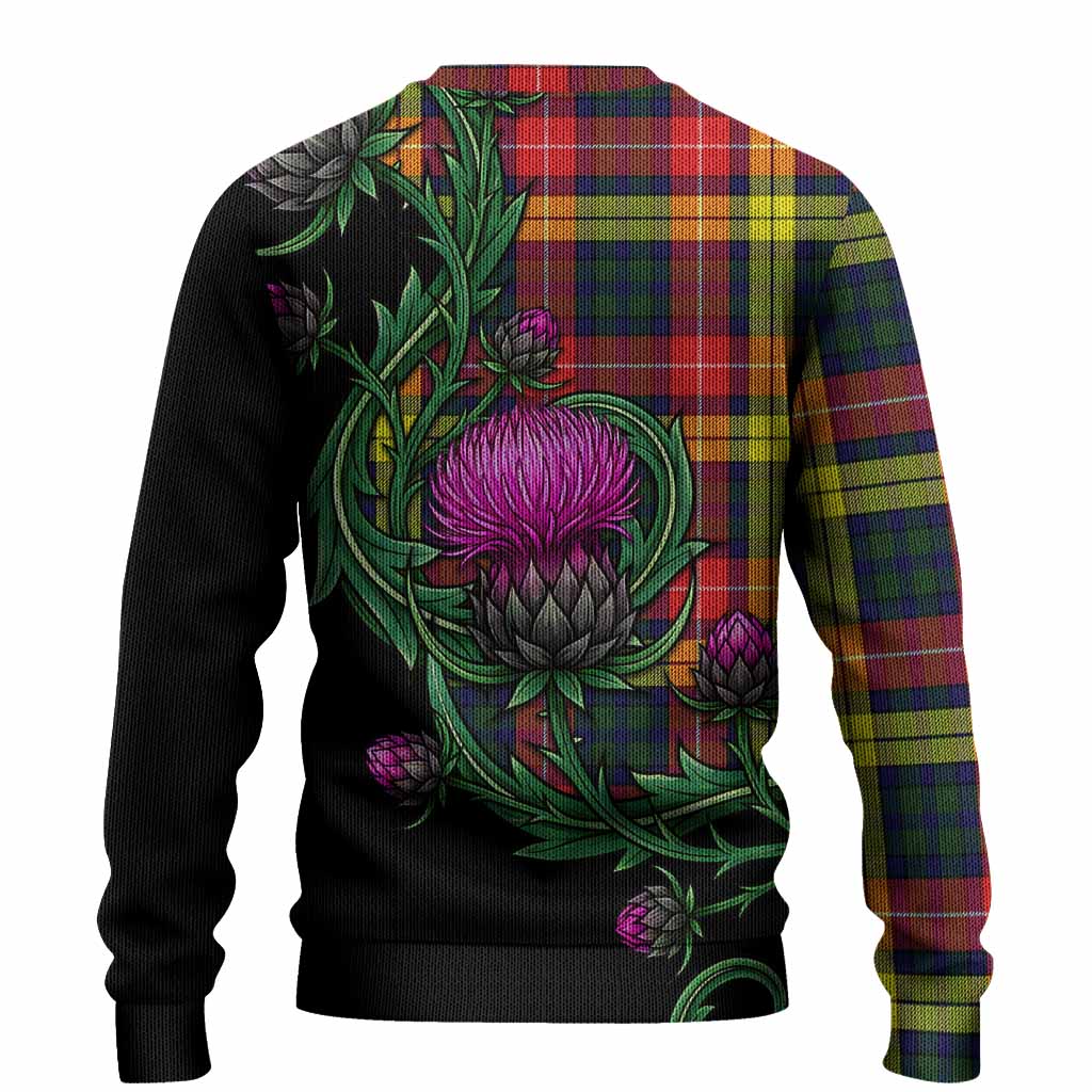 Dewar Tartan Knitted Sweater Resilient Scottish Thistle - Tartan Vibes Clothing