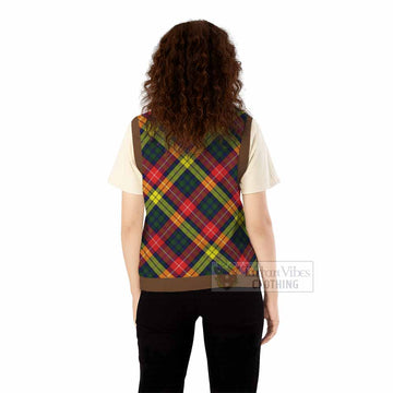 Dewar Tartan  Knitted V-Neck Vest Cross Style