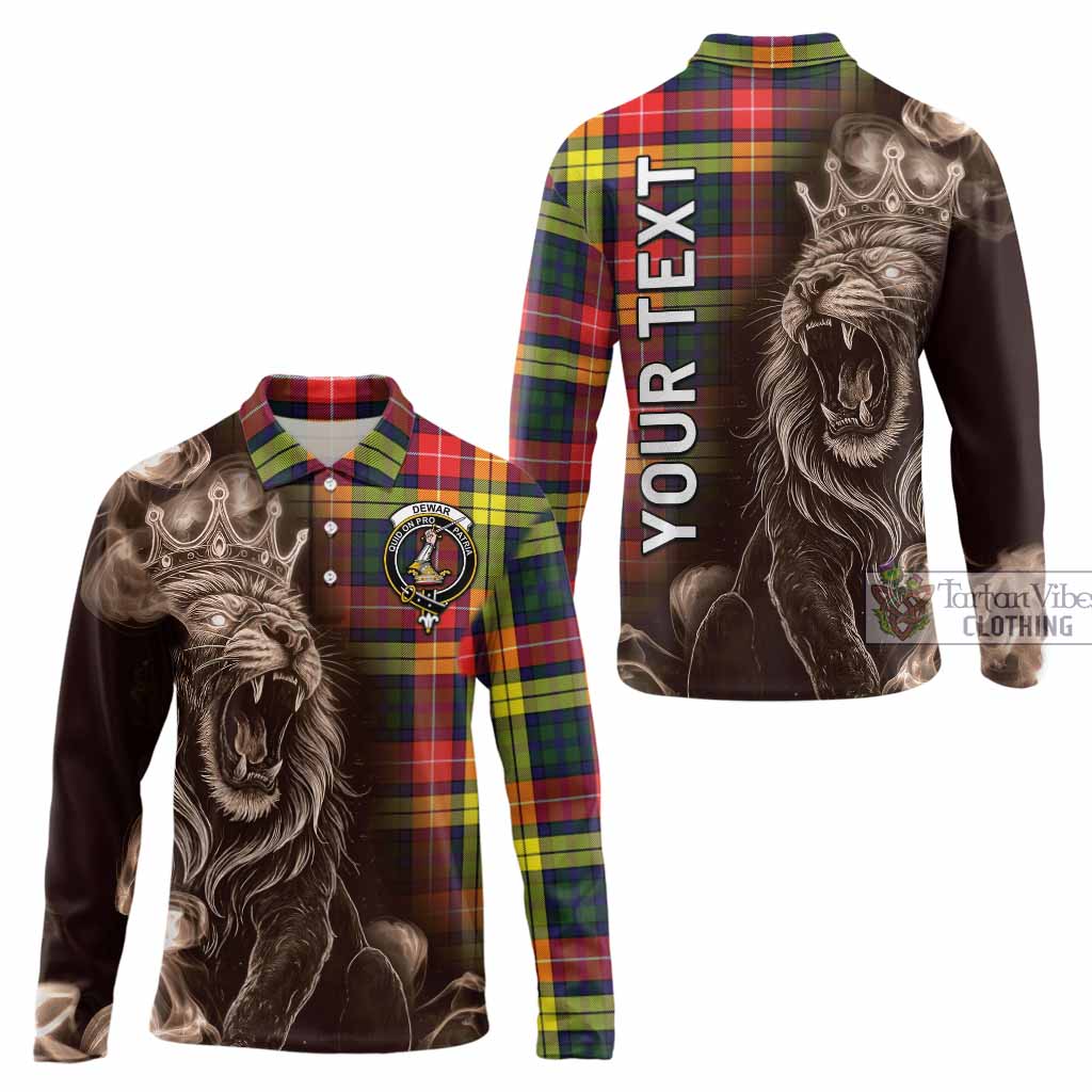 Dewar Tartan Long Sleeve Polo Shirt Roaring Lion Heritage