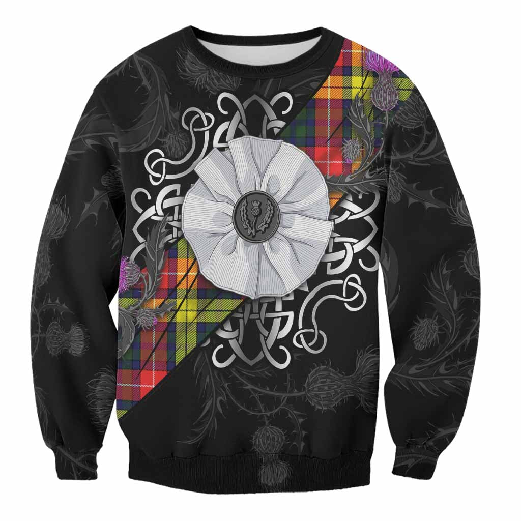 Dewar Tartan Sweatshirt Jacobite White Rose Unisex - Tartan Vibes Clothing
