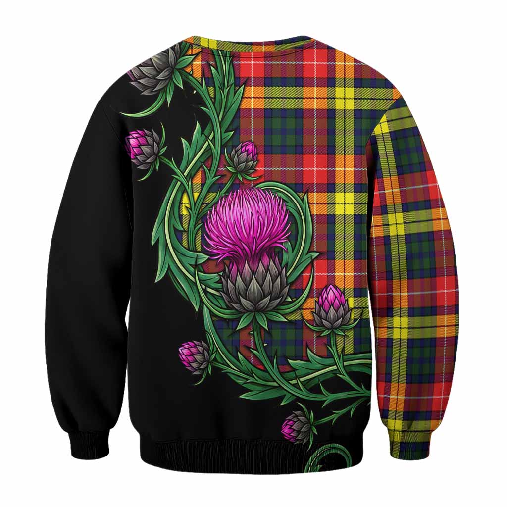 Dewar Tartan Sweatshirt Resilient Scottish Thistle - Tartan Vibes Clothing