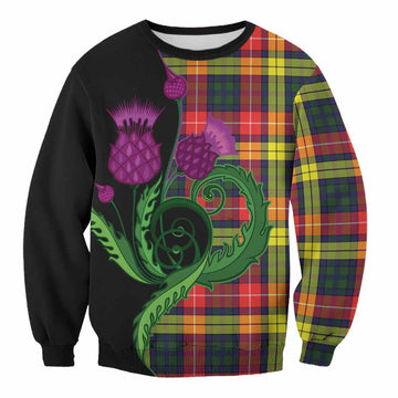 Dewar Tartan Sweatshirt Traditional Scottish Thistle
