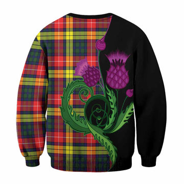 Dewar Tartan Sweatshirt Traditional Scottish Thistle