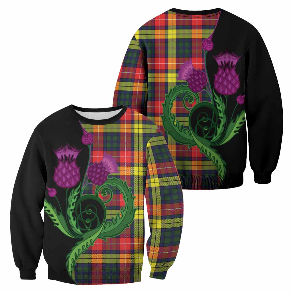 Dewar Tartan Sweatshirt Traditional Scottish Thistle