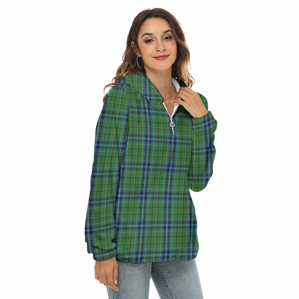 Dick Tartan Women's Borg Fleece Hoodie with Half Zip Female - Tartan Vibes Clothing