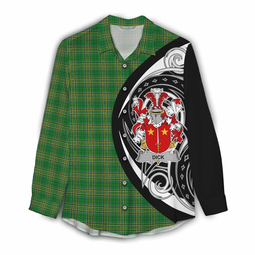 Dick Irish Clan Women's Casual Shirt Celtic Circle Style Female - Tartan Vibes Clothing