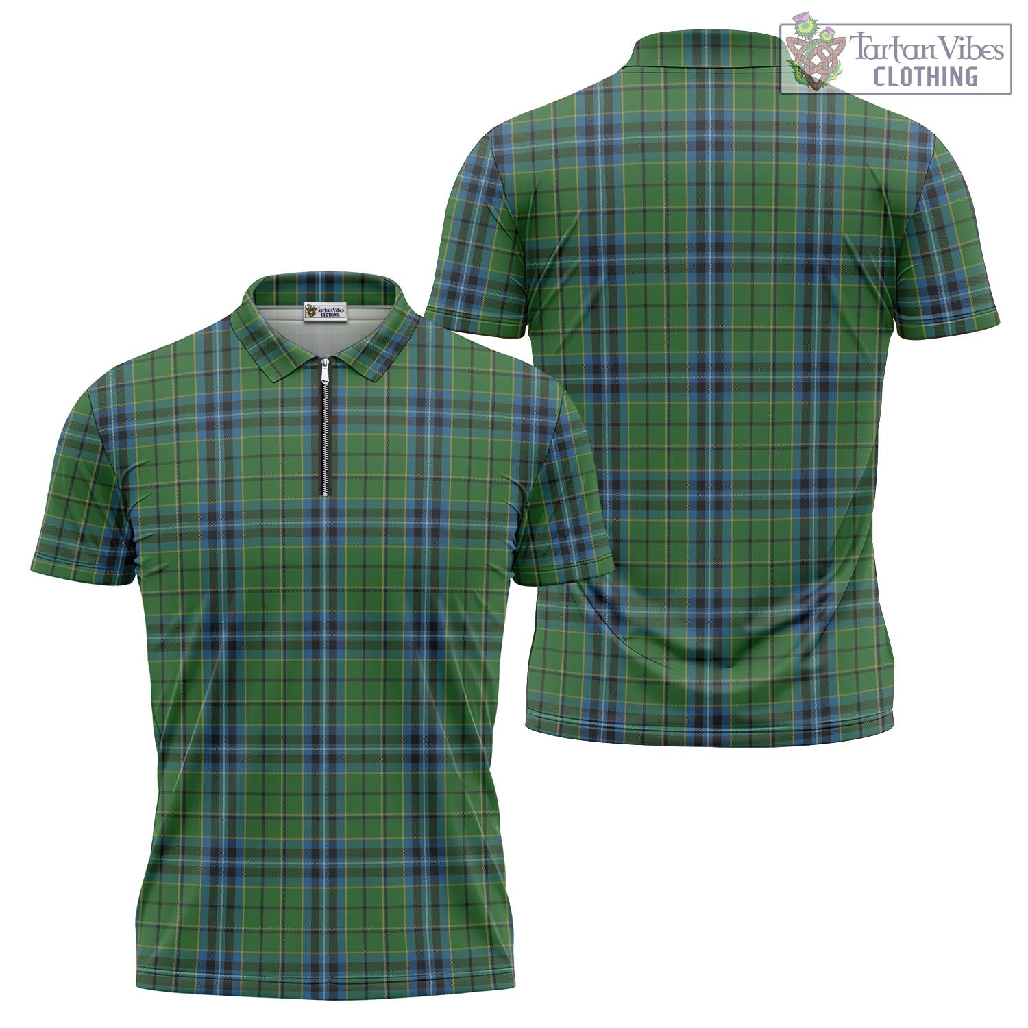 Dick Tartan Zipper Polo Shirt Unisex - Tartan Vibes Clothing