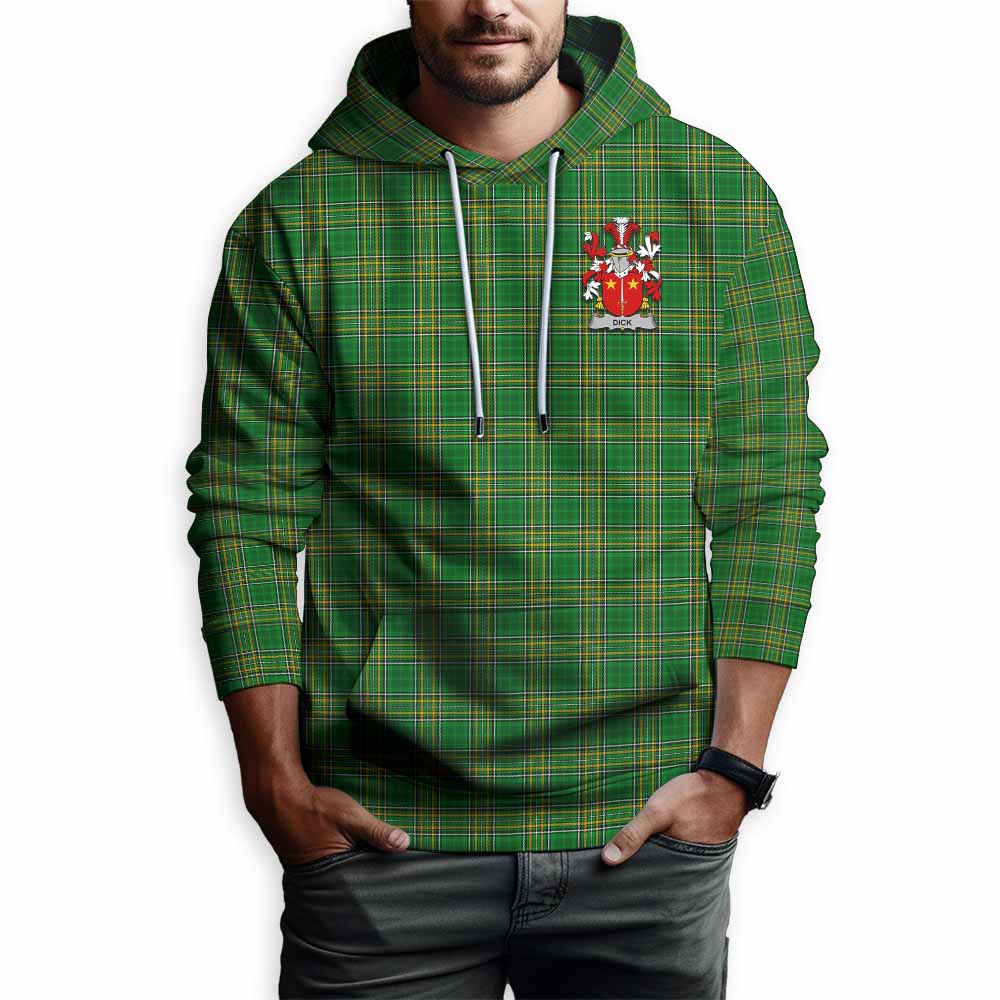Dick Irish Clan Tartan Hoodie with Coat of Arms Zip Hoodie - Tartan Vibes Clothing