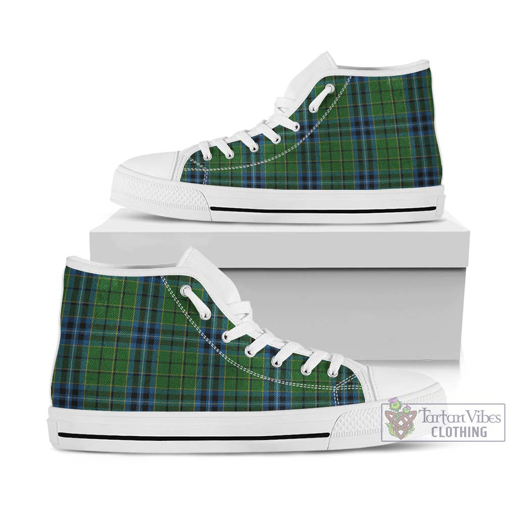Dick Tartan High Top Shoes Kid High Top - White Sole - Tartan Vibes Clothing