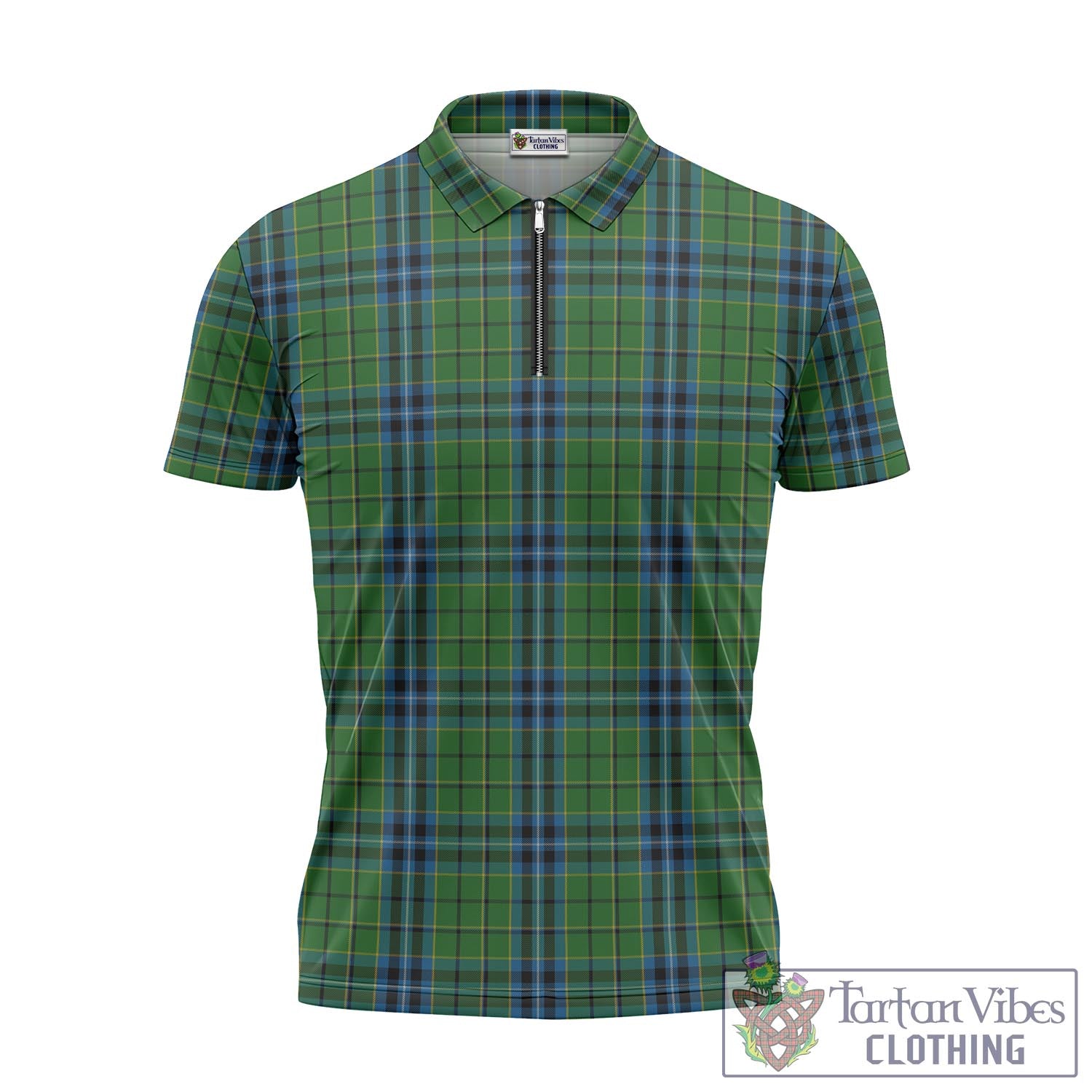 Dick Tartan Zipper Polo Shirt - Tartan Vibes Clothing