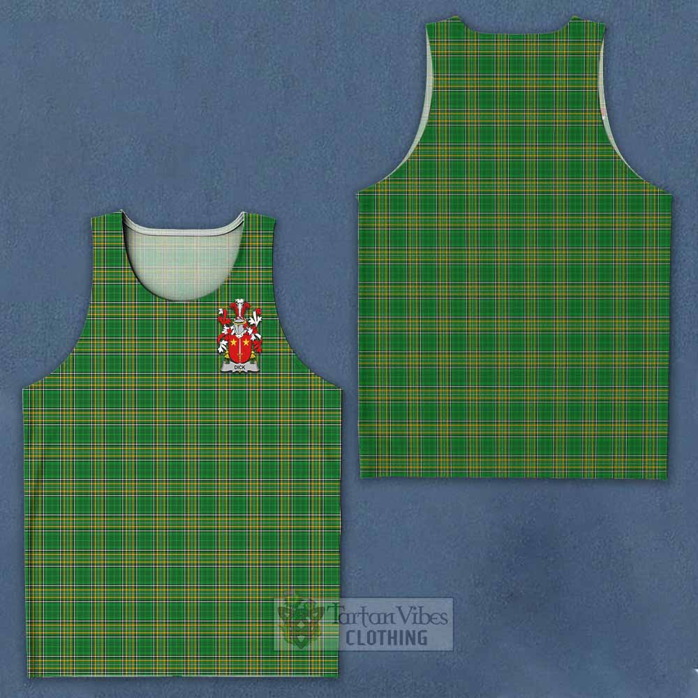 Dick Irish Clan Tartan Men's Tank Top with Coat of Arms - Tartan Vibes Clothing