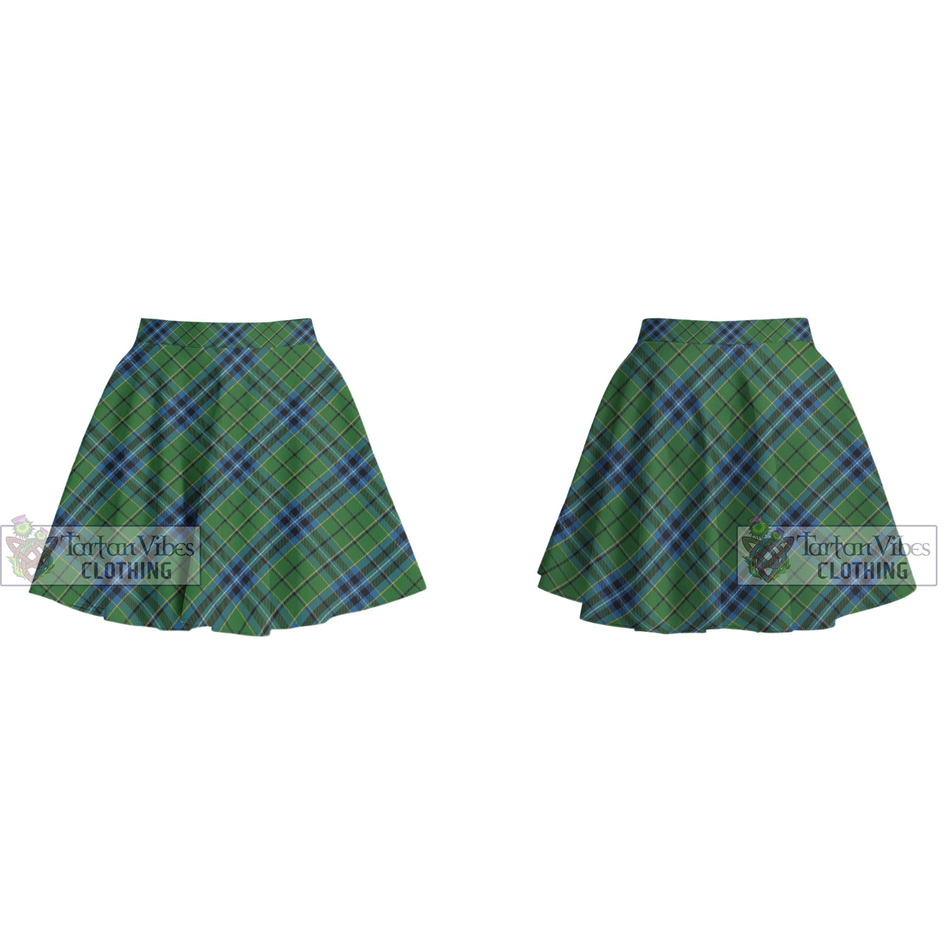 Dick Tartan Women's Plated Mini Skirt Cross Style - Tartan Vibes Clothing
