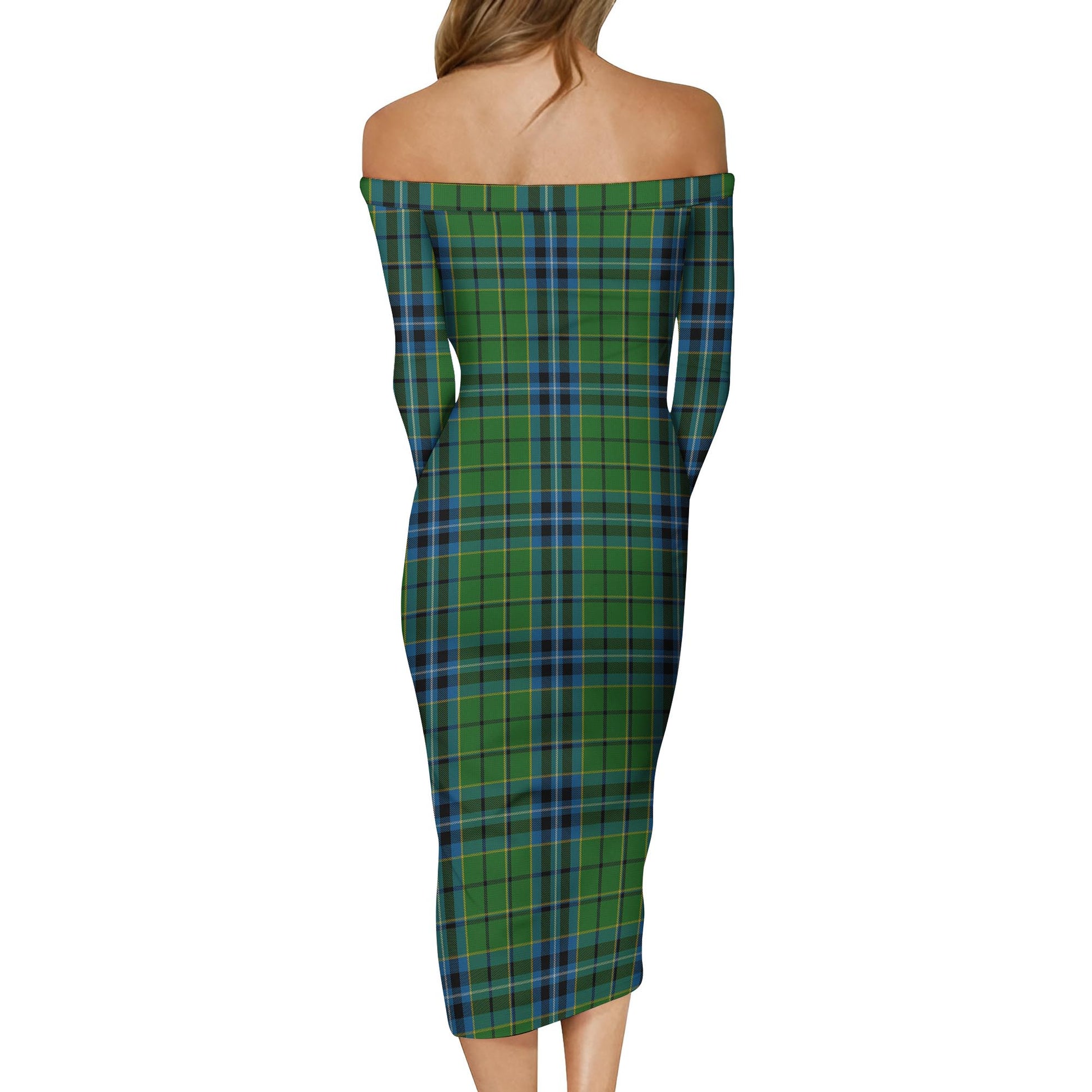 Dick Tartan Off Shoulder Lady Dress - Tartanvibesclothing