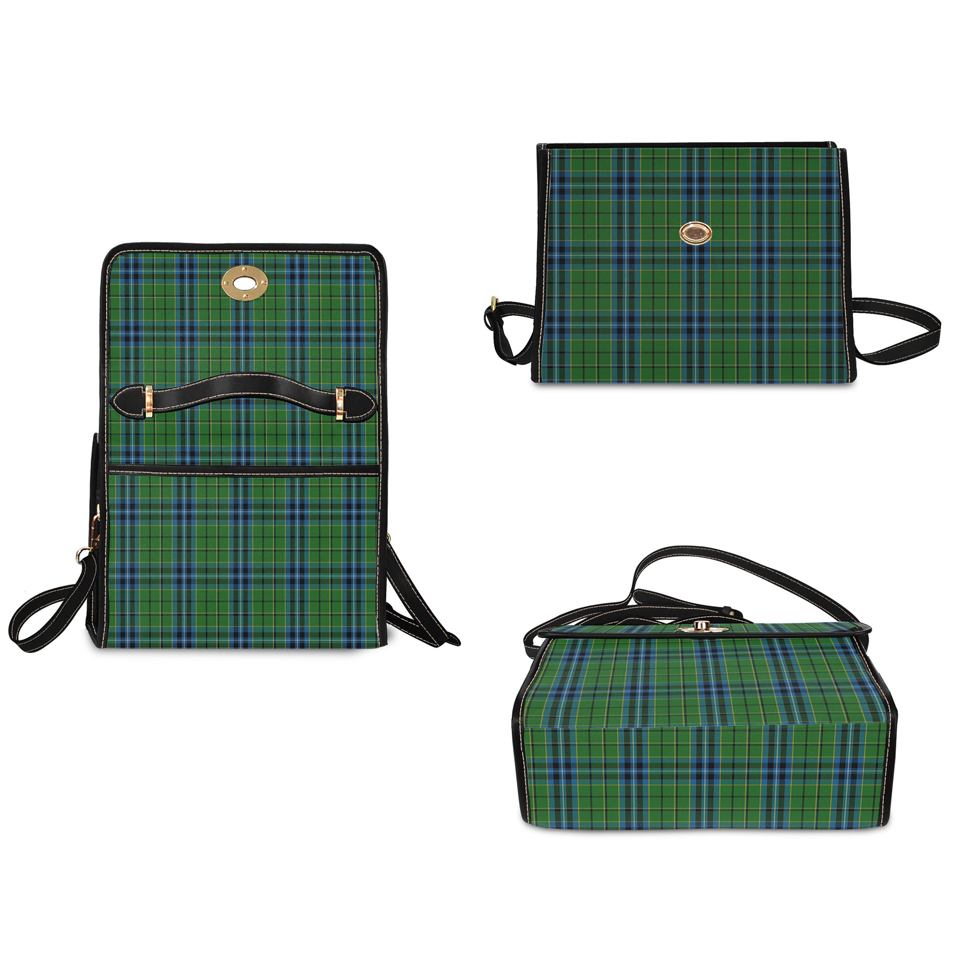 dick-tartan-leather-strap-waterproof-canvas-bag