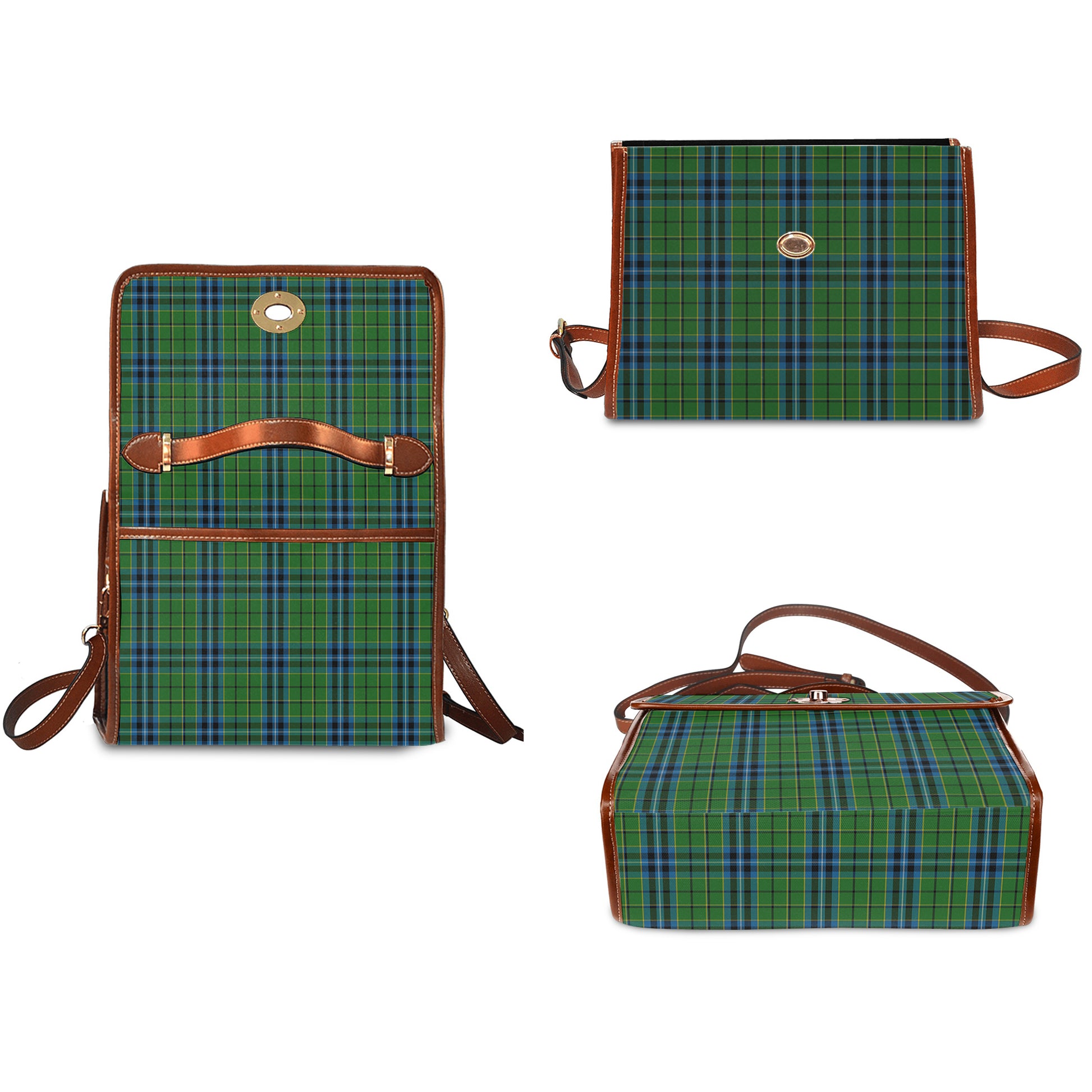 dick-tartan-leather-strap-waterproof-canvas-bag