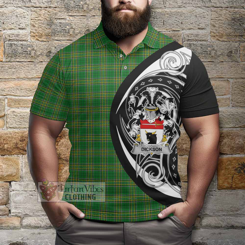 Dickson Irish Clan Polo Shirt Celtic Circle Style - Tartan Vibes Clothing