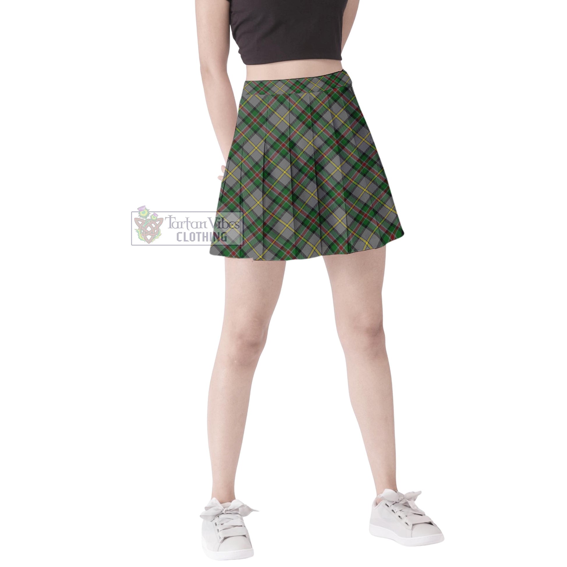 Tartan Vibes Clothing Dinwiddie Tartan Women's Plated Mini Skirt