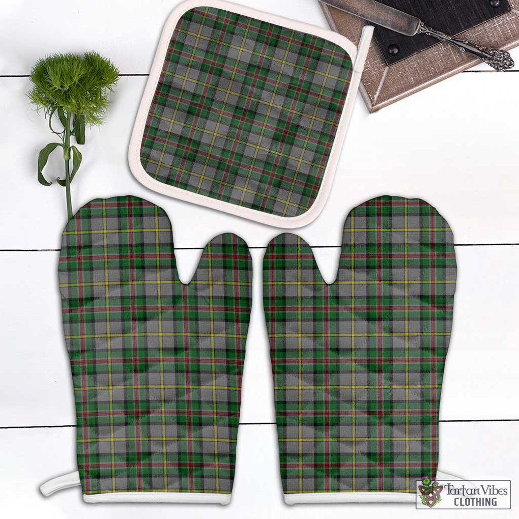 Dinwiddie Tartan Combo Oven Mitt & Pot-Holder Combo 2 Oven Mitt & 1 Pot-Holder Black - Tartan Vibes Clothing