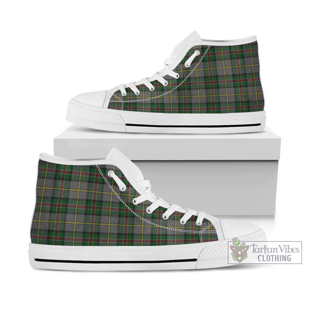 Dinwiddie Tartan High Top Shoes Kid High Top - White Sole - Tartan Vibes Clothing