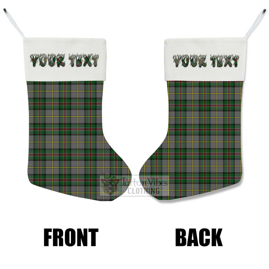 Tartan Vibes Clothing Dinwiddie Tartan Christmas Stocking with Personalized Text