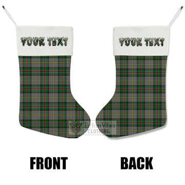 Tartan Vibes Clothing Dinwiddie Tartan Christmas Stocking with Personalized Text