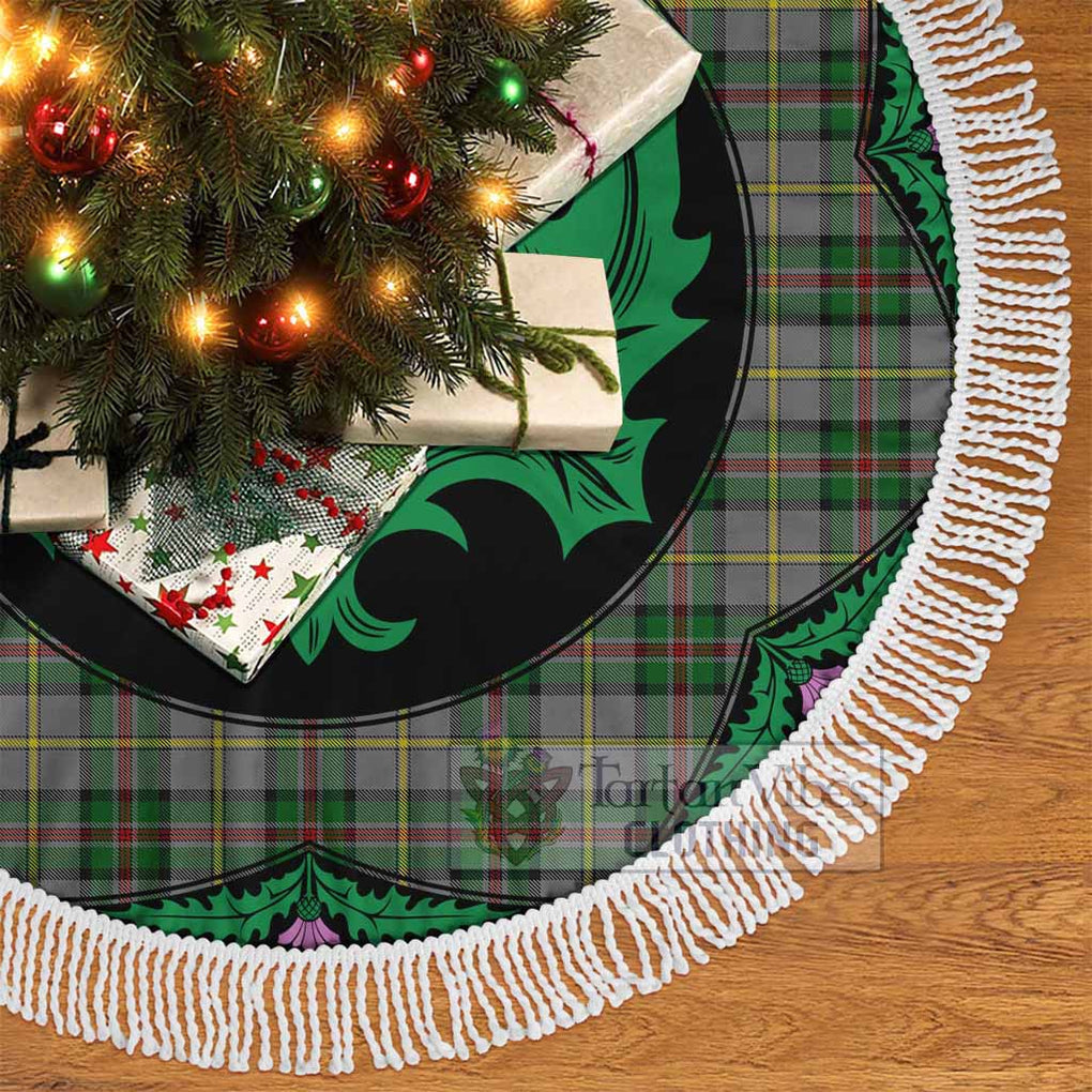 Tartan Vibes Clothing Dinwiddie Tartan Christmas Tree Skirt Scottish Thistle Style
