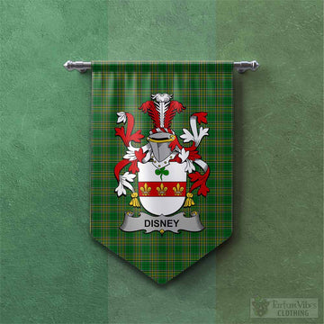 Tartan Vibes Clothing Disney Irish Clan Tartan Gonfalon, Tartan Banner with Coat of Arms