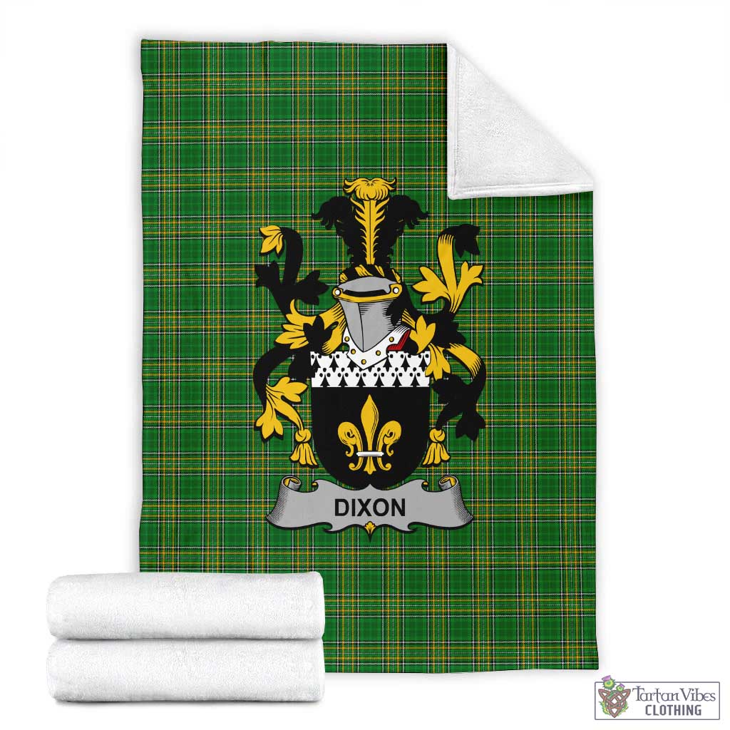Dixon Irish Clan Tartan Blanket with Coat of Arms X-Large 59 x 79 inches 150 x 200 cm - Tartan Vibes Clothing