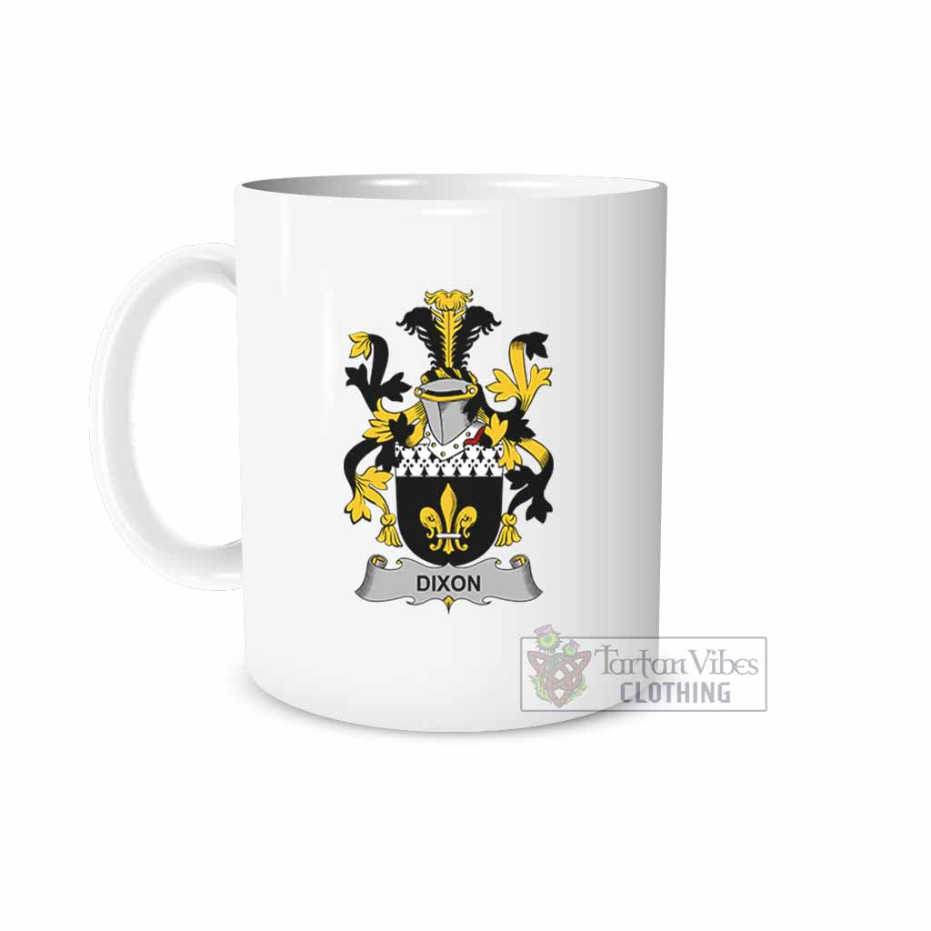 Dixon Irish Clan Coat of Arms Ceramic Mug White - 2D-tartanvibesclothing