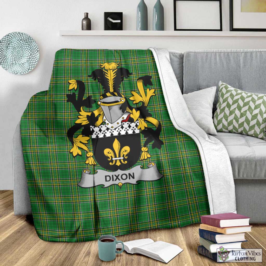 Dixon Irish Clan Tartan Blanket with Coat of Arms - Tartan Vibes Clothing