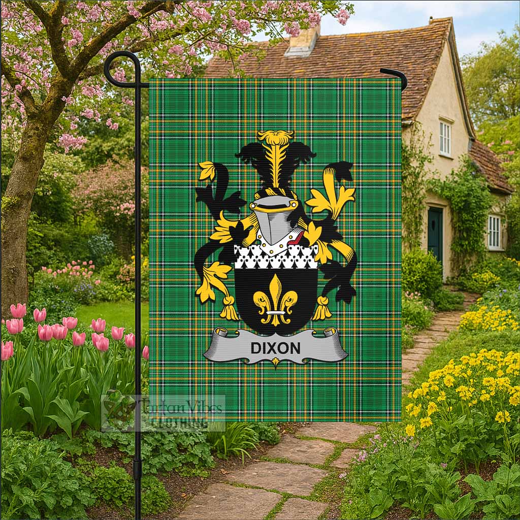 Dixon Irish Clan Tartan Flag with Coat of Arms
