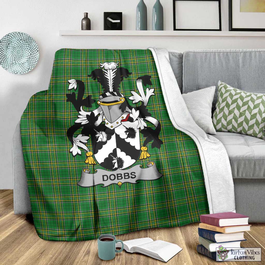 Dobbs Irish Clan Tartan Blanket with Coat of Arms - Tartan Vibes Clothing