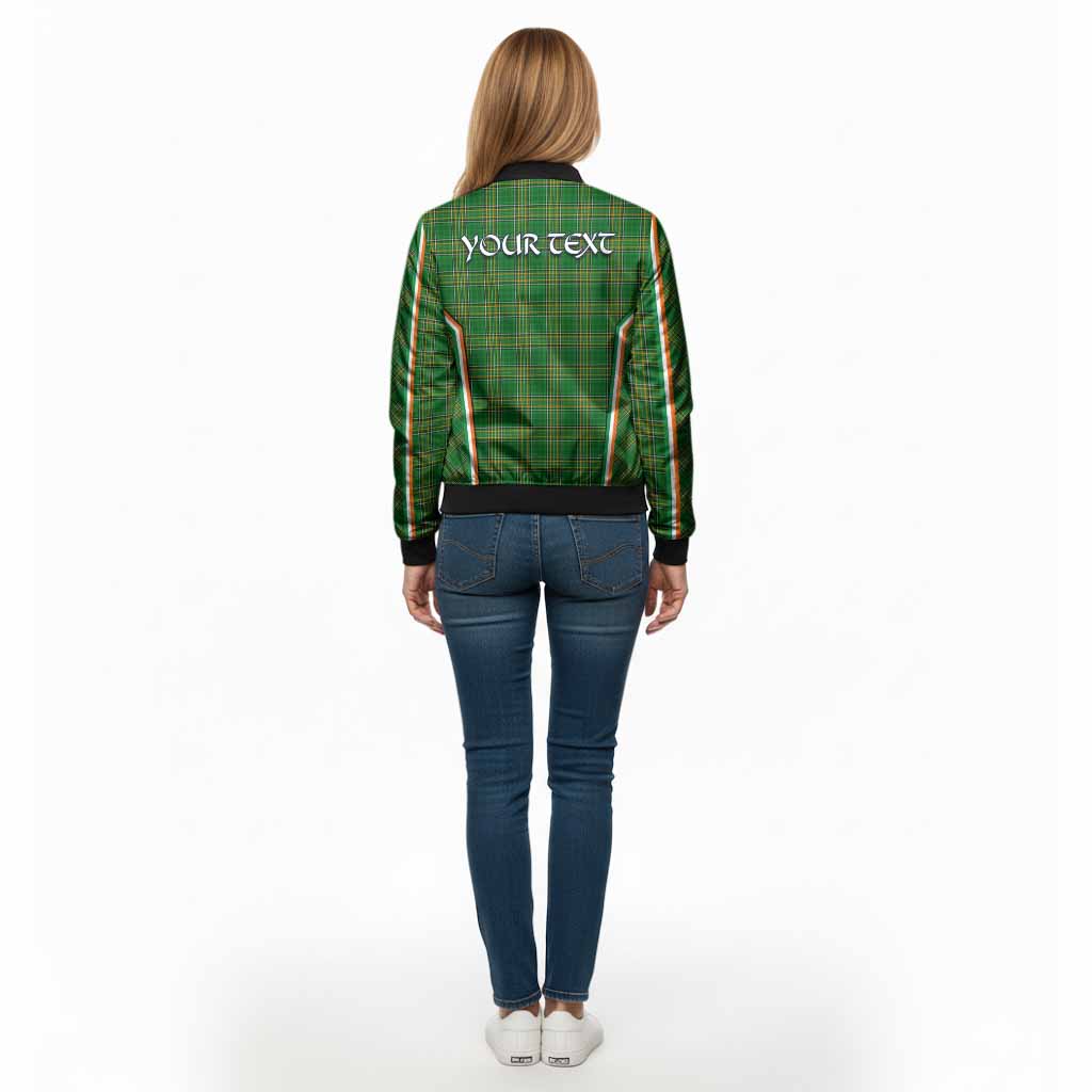 Dobbs Irish Clan Coat of Arm Tartan Bomber Jacket Flag Style