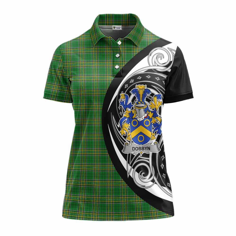 Dobbyn Irish Clan Women's Polo Shirt Celtic Circle Style Women - Tartan Vibes Clothing
